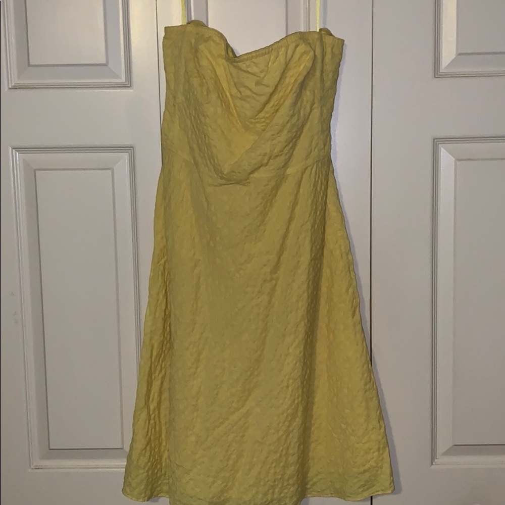 Yellow Strapless Dress